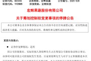 周易占卜明日停牌！又一A股，筹划控制权变更
